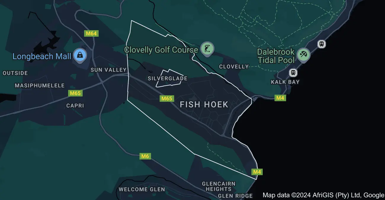 Map image of contract cleaning in Fish Hoek