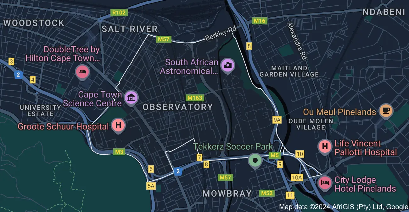 Map image of contract cleaning in Observatory