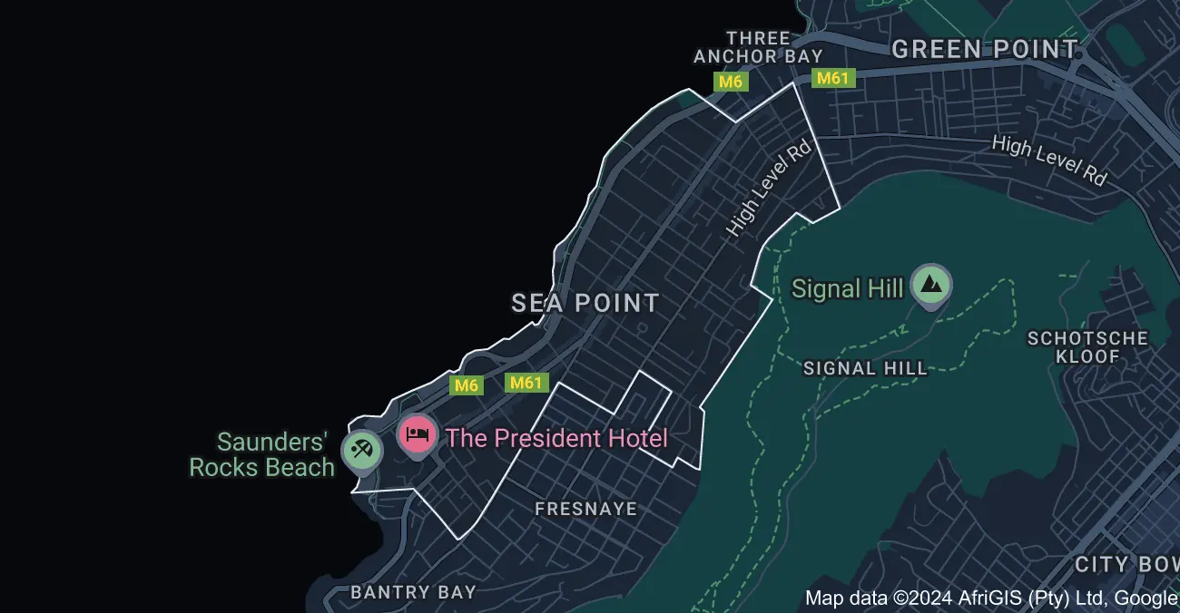 Map image of contract cleaning in Sea Point