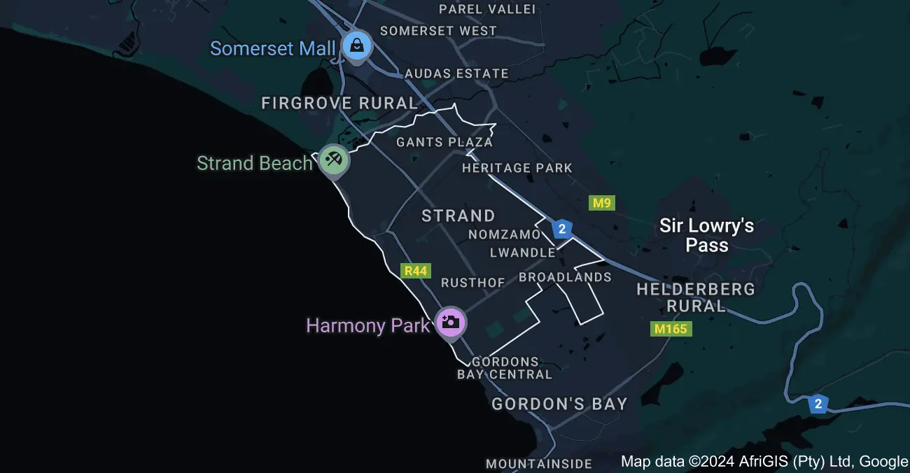 Map image of contract cleaning in Strand